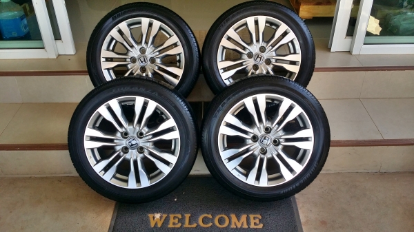 ล้อแม็กเดิมซิตี้ ขอบ16 4รู100 พร้อมยางบริดสโตน ทูรันซ่า ปี13