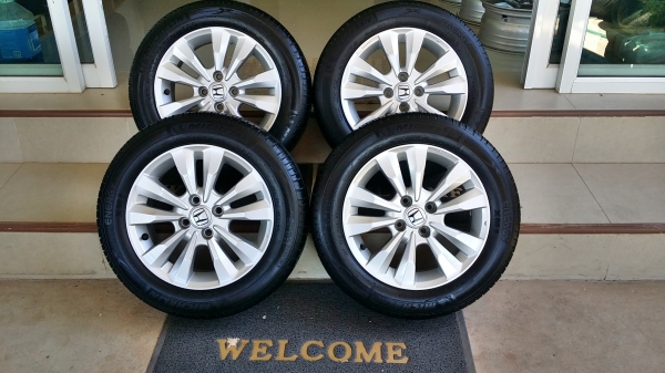 ล้อแม็กเดิมซิตี้ ขอบ15 4รู100 พร้อมยางมิชลิน เอ็นเนอร์จี้ ปี12,13