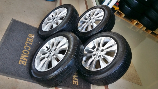 ล้อแม็กเดิมซิตี้ ขอบ15 4รู100 พร้อมยางมิชลิน เอ็นเนอร์จี้ ปี12,13