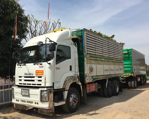 ขายรถพ่วง ISUZU DECA FXZ 360 ปี 56 ดั้มมิเนียม ส.สมบัติ ยางดี สภาพเดิม สด-ผ่อน