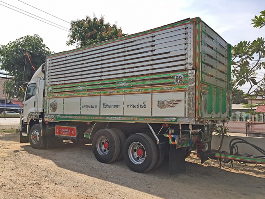 ขายรถพ่วง ISUZU DECA FXZ 360 ปี 56 ดั้มมิเนียม ส.สมบัติ ยางดี สภาพเดิม สด-ผ่อน