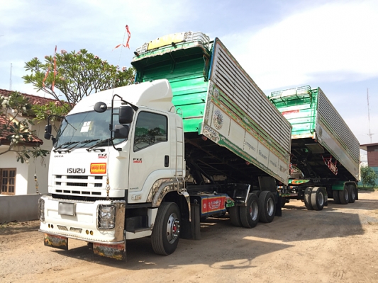 ขายรถพ่วง ISUZU DECA FXZ 360 ปี 56 ดั้มมิเนียม ส.สมบัติ ยางดี สภาพเดิม สด-ผ่อน