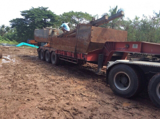 โป๊ะบรรทุกแบคโค ขนาด120 กว้าง4.50มยาว9.80มโป๊ะใหม่  ใช้งานอยู่