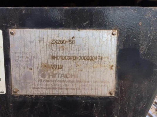 ขายรถแบคโฮ HITACHI ZX200-5G ปี 2012 ทำงาน 6,XXX ชั่วโมง