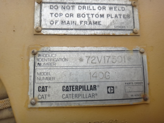 ขายรถเกรด CAT 140G #72V17,xxx ต้องสั่งนำเข้า
