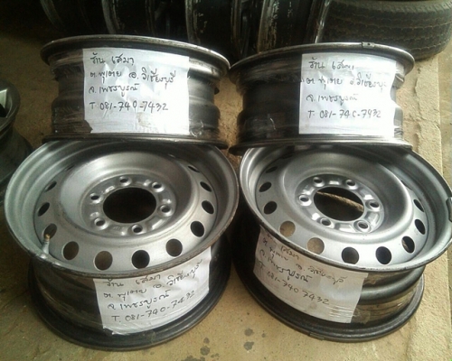 ล้อกะทะ กระบะขอบ15- 6รู139กว้าง6.5 สภาพสวย(แท้ติดรถมา ไม่ใช่งานปั๊มใหม่)