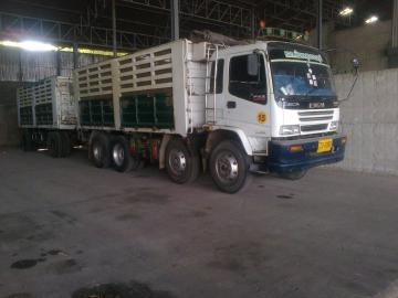 ขายรถบรรทุกพ่วง ISUZU 270 EURO II เครื่องดำ แม่ 12 ล้อยังไม่ลงเล่ม ลูก  2 คาน