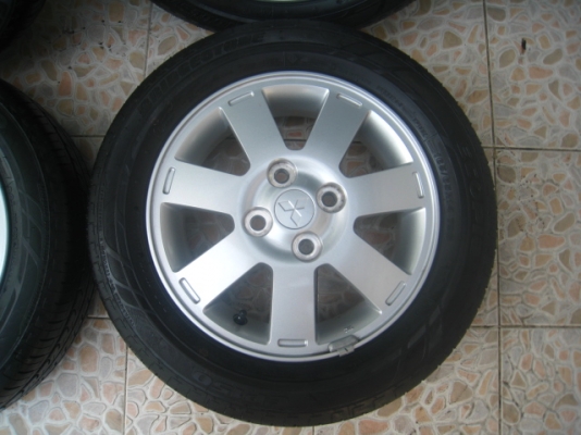 ขายล้อแม็กเดิม mitsu mirage 14"x4.5" et 46 4รู100 +ยางปี12 (081-3747940)