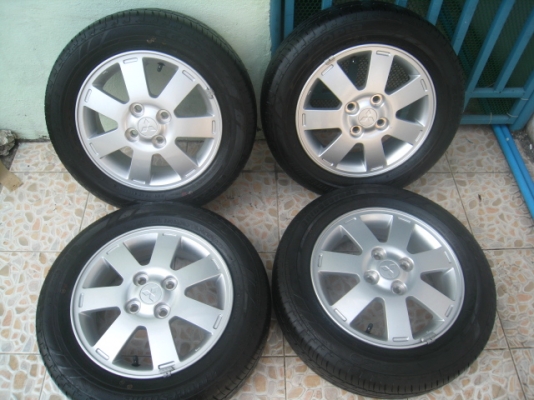 ขายล้อแม็กเดิม mitsu mirage 14"x4.5" et 46 4รู100 +ยางปี12 (081-3747940)