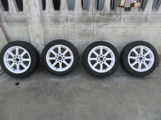 ล้อแม็ก 15นิ้ว 4รู100/114 + ยาง 185/55R15 สวยๆ 4 ล้อ