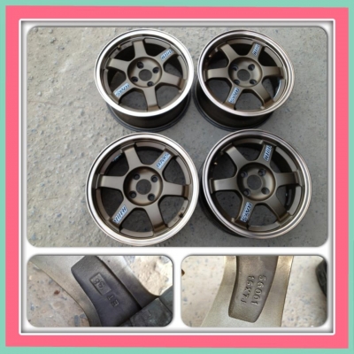 ขายแม็กซ์มือ2 TE37 สีน้ำตาลไหม้ขอบชา ขอบ15 กว้าง 7ราคา 8500 บาทราคาถูก