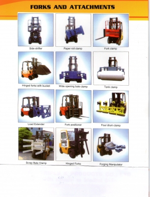 FORKLIFT ขายอุปกรณ์เสริมของใหม่ งากระดก งาสไลด์ งาหมุน งาดัน ลฯ
