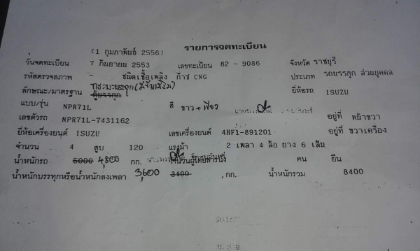 ขายด่วน ISUZU NPR71L 120 แรงม้า