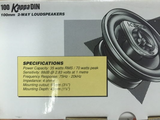 ขายลำโพง 4" INFINITY 100 KAPPA DIN SERIES 2-WAY