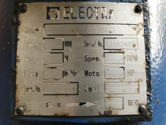 ขายหัวปั้มน้ำหอยโข่ง Electra ขนาดเข้า 4นิ้ว ออก 3นิ้ว ใบพัดทองเหลือง รุ่นใบพัดใหญ่ส่งไกล สภาพสวยมากเดิมๆ หมุนนิ่ม พร้อมใช้งาน