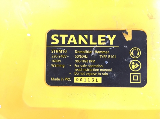 ขายสกัดไฟฟ้า STANLEY 10กิโล มือสอง สภาพสวยงามครับ ขายสกัดไฟฟ้า STANLEY 10กิโล มือสอง สภาพสวยงามครับ