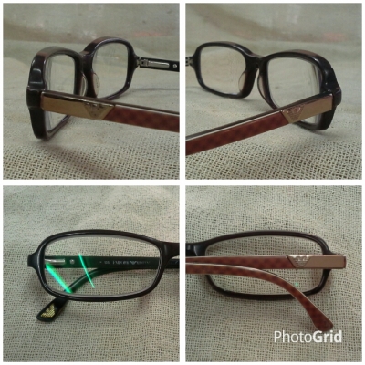 แว่นสายตายาวซุปเปอร์แบรนด์แถวหน้าของโลก Authentic EMPORIO ARMANI handmade in Italy ค่าสายตา +300 ตัว