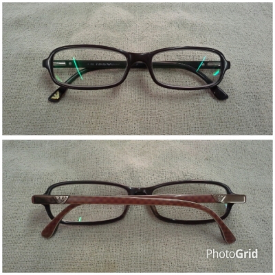 แว่นสายตายาวซุปเปอร์แบรนด์แถวหน้าของโลก Authentic EMPORIO ARMANI handmade in Italy ค่าสายตา +300 ตัว