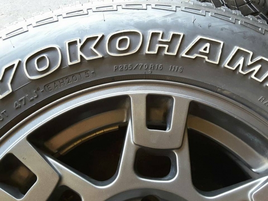 ล้อ TRD + Yokohama AT 265-70-16 ปี15 สวยๆ 1ขุด