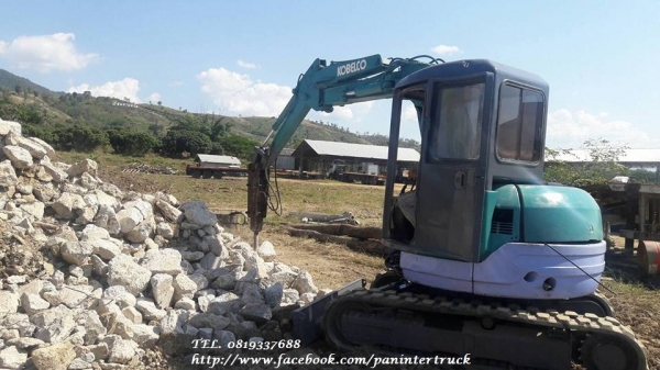 FROM JAPANรถขุดพร้อมติดหัวกระแทกKUBOTA RX502 /คอนโทรลน้ำมัน/ปั๊มนิ้ว/มีเก๋ง ราคาเพียง 495,000 บาท สนใจรีบติดต่อ 0819337688