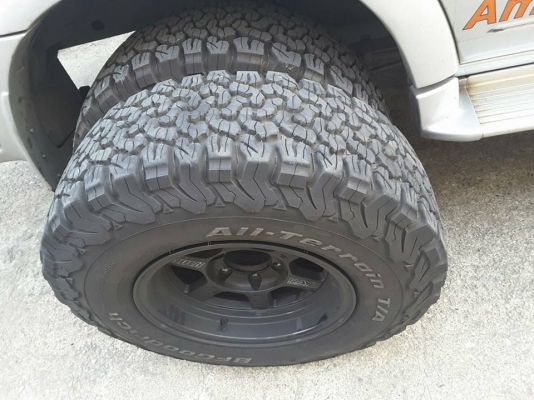 TE37 + BF KO2 USA. 265-75-16 ปี15  สภาพป้ายแดง 1ชุด