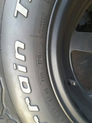 TE37 + BF KO2 USA. 265-75-16 ปี15  สภาพป้ายแดง 1ชุด