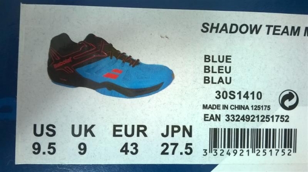 ขายรองเท้าแบดมินตัน  Babolat Shadow Team men