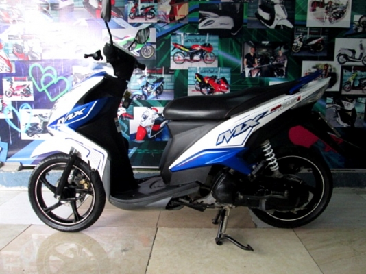 (ผ่อนได้ดาวน์ 4900 บาท) MIO 125 i mx สีขาวนํ้าเงิน รุ่นล้อแมกซ์ขอบขาว 36900 (ผ่อนได้ดาวน์ 4900 บาท) MIO 125 i mx สีขาวนํ้าเงิน รุ่นล้อแมกซ์ขอบขาว 36900