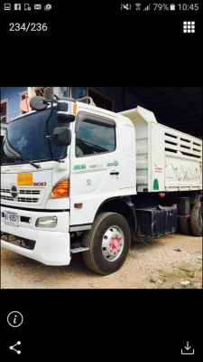 ขายรถพ่วง HINO mega 344 แรง ปี 56 แม่ลูกดัมพ์สามมิตร ลูก 3 เพลา ทะเบียนพร้อม