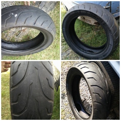 ยางมอไซด์มือสองยาง \% ขอบ 17 ล้อโต