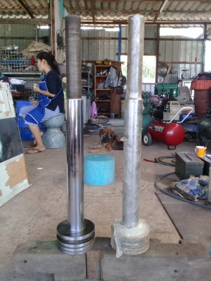 แกนเพลาไฮโดรลิคพร้อมลูกสูบ 65 มม.2เส้น