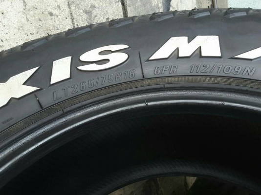 Maxxis MT 764 ขนาด 265-75-16 ปี11 สภาพดี 1ชุด Maxxis MT 764 ขนาด 265-75-16 ปี11 สภาพดี 1ชุด