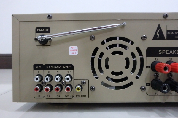 ลดราคา-เครื่องขยายเสียง 4000 วัตต์ 5.1 ชาแนล AJ รุ่น AV-2019 ของใหม่ ยกกล่อง ขายถูก