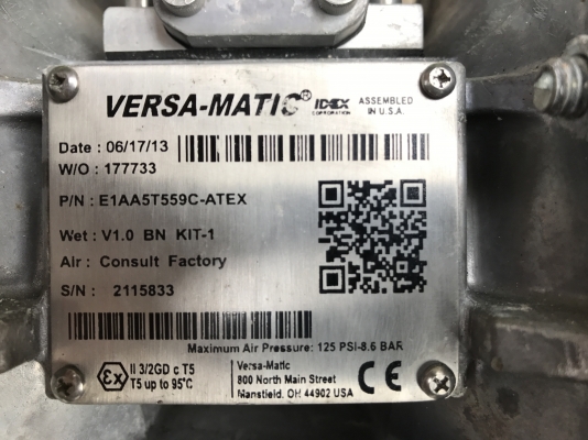 ขายปั้มไดอะแฟรม Versa-matic made in USA โครงสร้างสแตนเลส ขนาด 1นิ้ว สภาพสวยมาก พร้อมใช้งานมี 3ตัวครับ ขายปั้มไดอะแฟรม Versa-matic made in USA โครงสร้างสแตนเลส ขนาด 1นิ้ว สภาพสวยมาก พร้อมใช้งานมี 3ตัวครับ