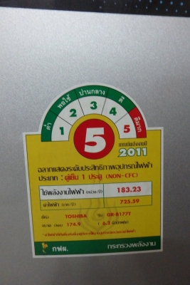 ตู้เย็น TOSHIBA 6.2 คิว สีเทา รุ่น GR-B177 สภาพใหม่มาก