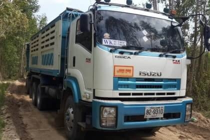 ขาย 2,690,000 ISUZU 360 ปี.55 22 ล้อ แม่ดั้ม-ลูกดั้ม 3 คาน สามมิตรลอนเฉียง วิ่ง 28x,xxx กม รถอยู่ จ.