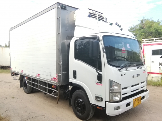 6 ล้อกลาง *ตู้ทำความเย็น-สแตนเลส* EURO.3 * ISUZU NPR 150 แรงม้า *คอมมอนเรว* ยาว 5.00 ม.* รถสวยเดิม+สวยจริง * รถห้างแท้ * มีเล่มพร้อมโอน *