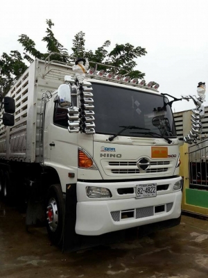 ขายรถพ่วงดัมพ์ Hino เครื่อง 344 แรง ปี 57 ดัมพ์สามมิตร ลูก 3 เพลาแท้ ทะเบียนพร้อม