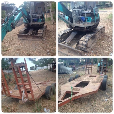 ขายแพ็คคู่ 225,000 KOMATSU 30UR-2 พร้อม สาลี่เทเลอร์ลาก พร้อมใช้ รถอยู่ จ.มหาสารคาม โทร&amp;ไอดีไลน์  090-772-3710 090-772-3708