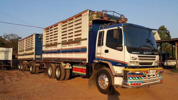 พ่วง 22 ล้อ ISUZU FXZ 320 แรง EURO2 MAXLOAD ปี 52 กระบะเหล็กคอกเกษตร ดั๊มพ์ อู่ สหกิจ ราคา 2.1 ล้านต