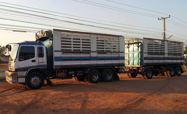 พ่วง 22 ล้อ ISUZU FXZ 320 แรง EURO2 MAXLOAD ปี 52 กระบะเหล็กคอกเกษตร ดั๊มพ์ อู่ สหกิจ ราคา 2.1 ล้านต