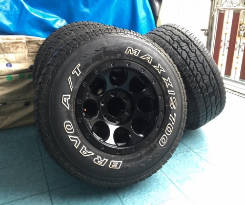ล้อหยดน้ำ 16x9 ออฟ 0 ยาง Maxxis A/T 265/70/16 ปี16 ทั้งชุดลดเหลือ18500