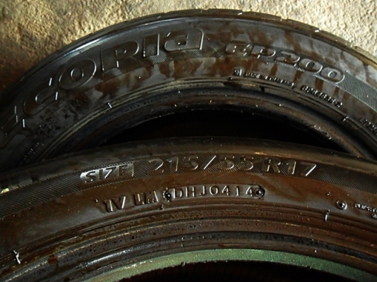 ยาง17 บริดสโตน 215-55-17ลงปลายปี14 ดอกหนา 8มิล