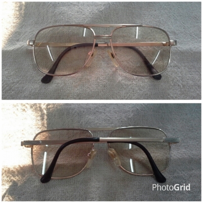 แว่นตาวินเทจไททาเนียมบริสุทธ์ เลนส์กระจกออโต้ ยุค &#039;80s Vintage SOUTH WING handmade in England