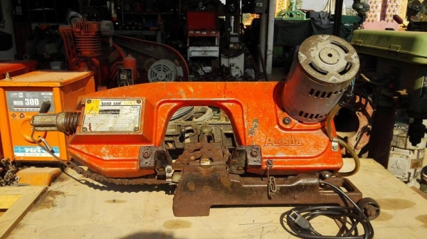 เลื่อยสายพานญี่ปุ่น ASADA BAND SAW 120 JAPAN ใช้ไฟบ้าน 220V ตัดได้ถึง 4&quot; มาเทสก่อนได้