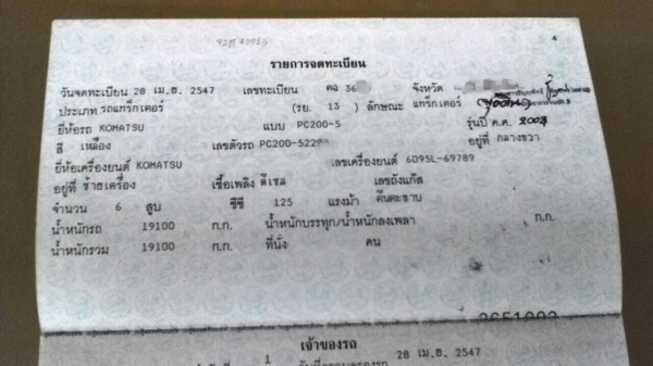 ขายรถแบโค KOMATSU PC200-5 เอกสารเล่มทะเบียน ปี.47 ไฟฟ้าใช้ได้ แอร์เย็น โซ้สภาพ 90\% เอวมีขยับนิดหน่อย สีตามสะภาพ เครื่องแรง ปั้มดี ราคา.650000 สนใจรีบจับจองเป็นเจ้าของได้เลยที่.โทร (ID)081-3531946 ต่อบางนา รถอยู่สระบุรี ครับ