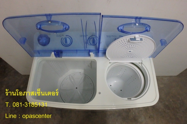 เครื่องซักผ้า2ถัง AJ รุ่น TWM-85DK/A 8.5 กก. สภาพใหม่ มีสายน้ำออก