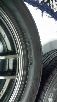 ล้อ Lenso Project D ขอบ 15 กว้าง 7 นิ้ว  4 รู 100 ยางไฟสโตน 195/55/15 ปี 15 สวยๆถูกๆครับ