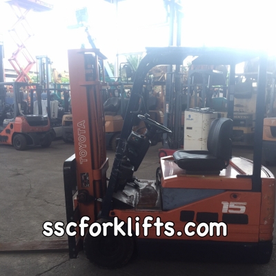 รถยกไฟฟ้า TOYOTA 5FBE15 ยก 1.5 ตัน สูง 3 ม. จากญี่ปุ่น