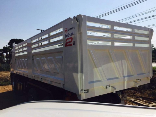 ขายรถพ่วง HINO mega 344 แรง ปี 56 แม่ลูกดัมพ์สามมิตร ลูก 3 เพลา ทะเบียนพร้อม